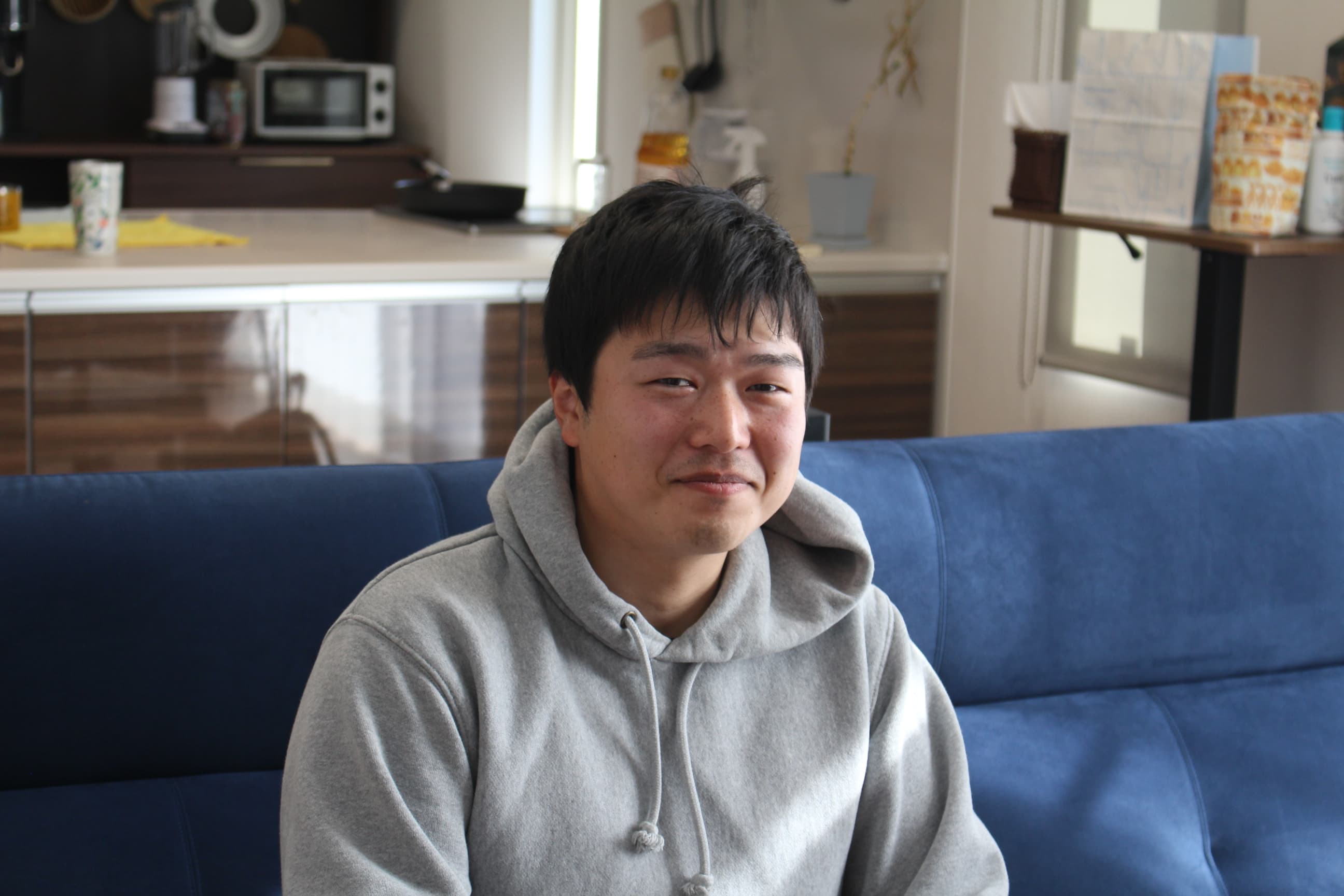 インタビュー中の様子